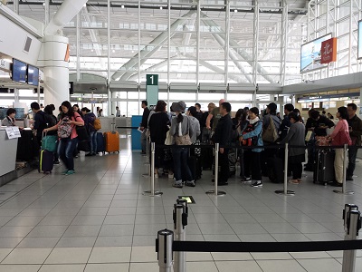 福岡空港国際線バニラエアチェックインの時間と場所